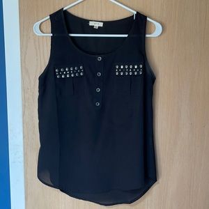Black studded top
